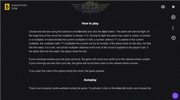 Aviamasters — schermata regole pagina 1